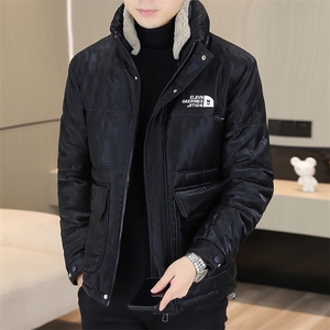 冬季加厚棉衣男休闲立领PU棉衣防水潮流皮衣棉服外套X19809-P120