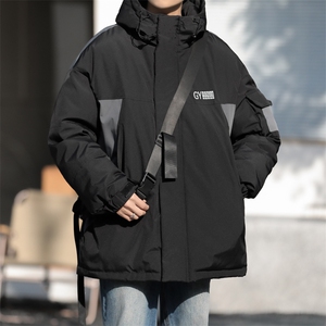 冬季新款防风防水连帽棉服宽松加厚保暖外套图片