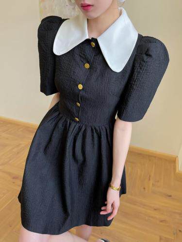 【新款上新】现货～翻领短袖连衣裙，女装连衣裙，LION&CAT(2F)