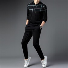 CAG202钱塘2020-2春秋新款休闲时尚帅气潮流中青年男士套装P97，男装休闲套装，钱塘207-2