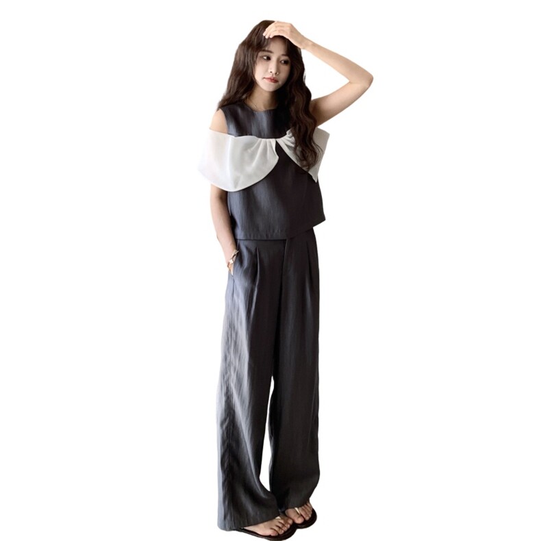 夏季新款时尚蝴蝶结套装203-8931-P145-K218,女装套装/套裙,浪娴服饰