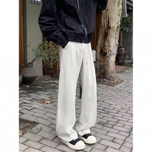 弯刀卫裤男冬美式阔腿休闲裤男士重磅宽松直筒运动裤K5992-P40图片