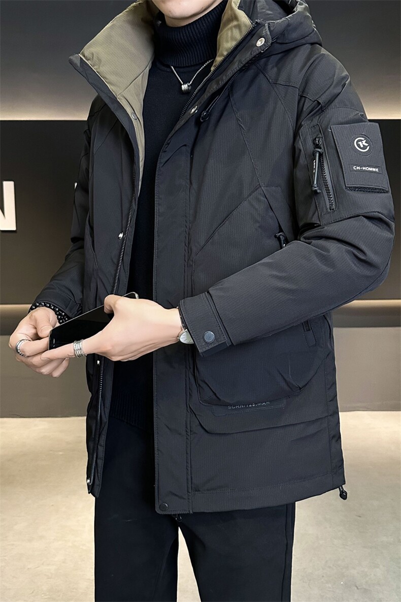 中长款羽绒服男冬季2025新款连帽加厚外套C317-Y81825-P245,男装羽绒服,电商C317