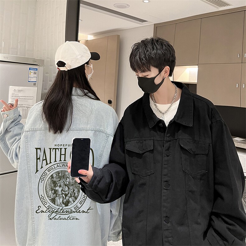 牛仔夹克男大码牛仔外套男茄克NJ77388-P60,男装夹克,电商A040
