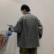 1港风秋季新款情侣宽松休闲潮流牛仔夹克男士外套7207P78控98，男装夹克，星座226-2