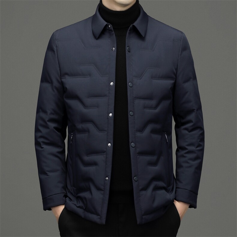 CD2330钱塘2020-2秋冬中老年商务休闲男士羽绒服翻领保暖外套P275,男装羽绒服,钱塘207-2