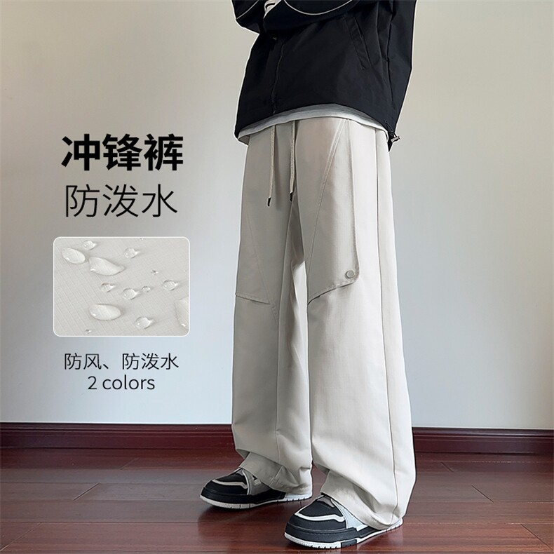 特批P40无差价秋季铆钉冲锋裤防泼水工装裤男户外登山阔腿裤K1560图片
