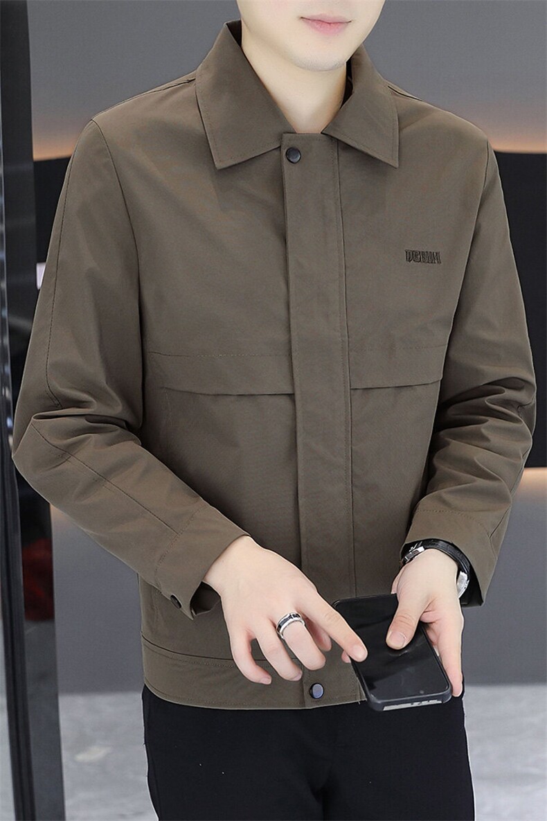秋季新款直播男士商务休闲翻领简约百搭夹克外套上衣2499P85,男装夹克,电商B226-2（原B217-2）