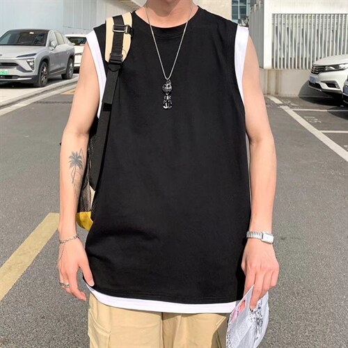 背心男士无袖t恤夏季篮球运动健身男生外穿T529P30图片