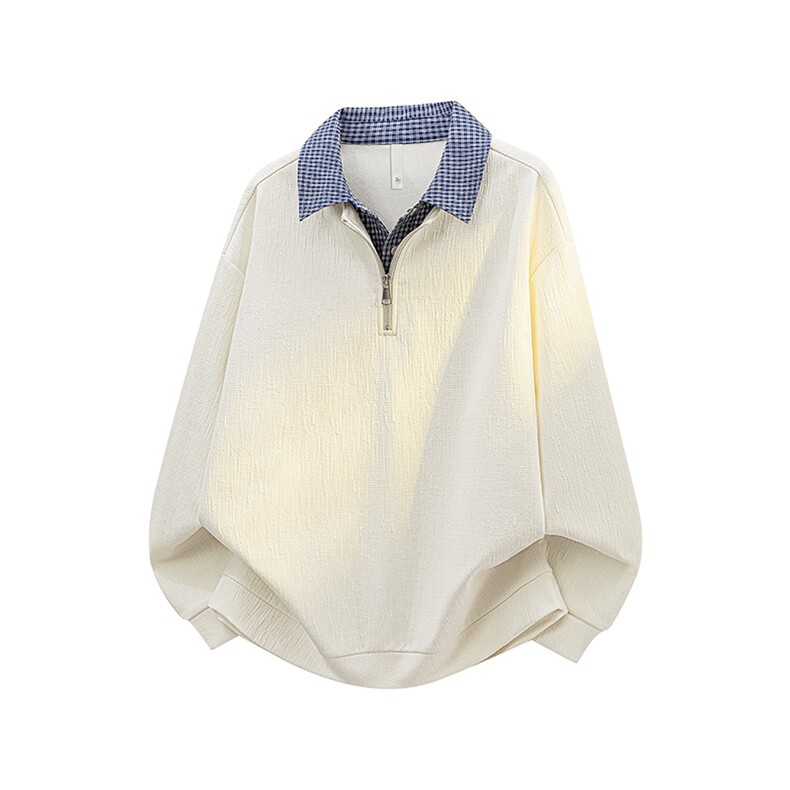 85813-P58M-8XL2026春季新款大码假两件翻领卫衣，男装卫衣，星座109