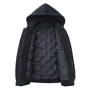M-4XL B353 3306 P220 灰连帽2025冬羽绒服 136-161g 有图片