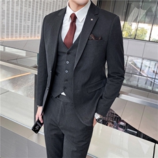西服套装男士三件套商务职业正装小西装韩版修身伴郎新郎结婚礼服，男装西服套装，星座505-2（原电商A260-1)