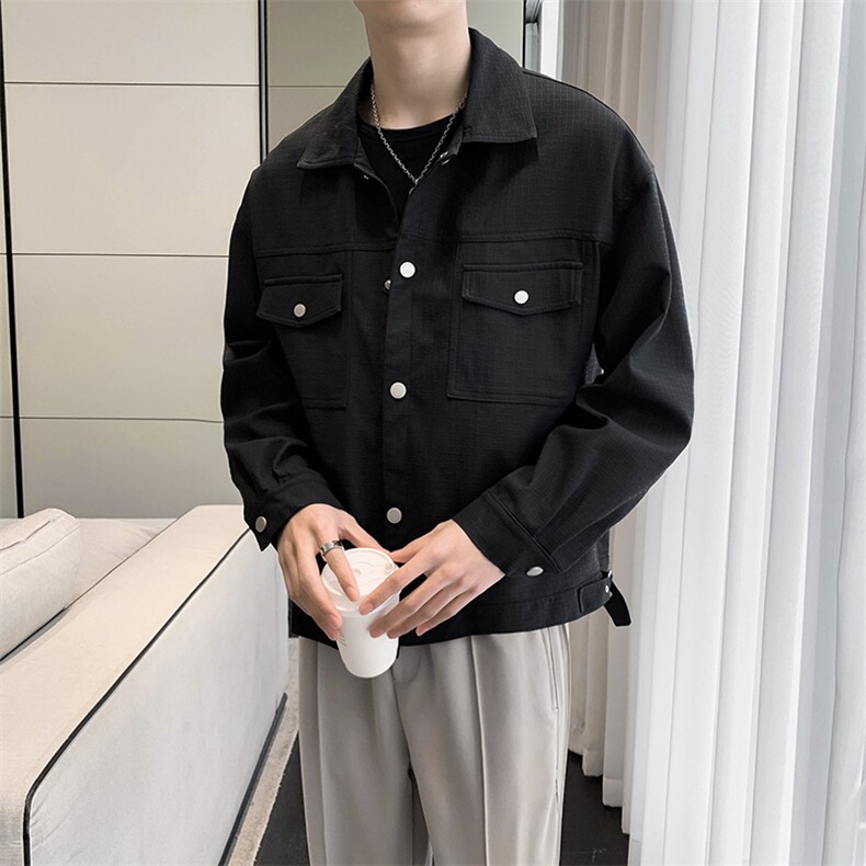 纯色皮衣夹克外套PU皮休闲A328-2291-P105-K149,男装夹克,星座406