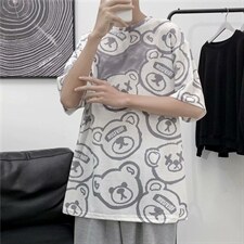 短袖男韩版宽松夏季T恤潮牌帅气ins港风休闲半袖上衣夏TX062-p20图片