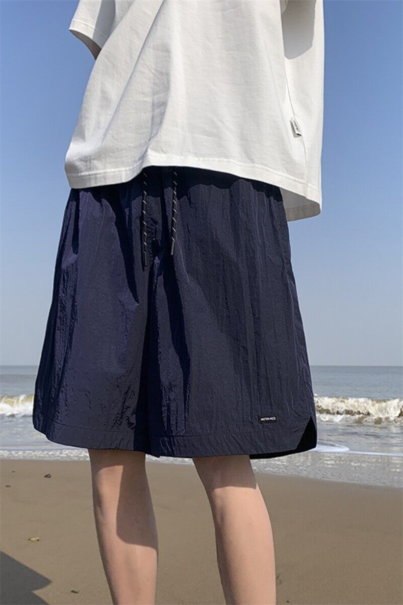 2025春夏新款开衩防水速干短裤大码M~4XLXZ604-DK205-P35控48,男装牛仔裤,星座604