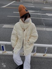 韩版收腰羽绒服，女装羽绒服，玩美