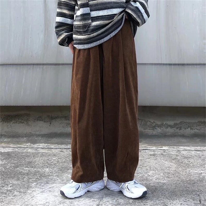 日系复古裤子男春秋季韩版ins高街潮牌宽松直筒阔腿裤K7048P35,男装休闲裤,星座1116-2