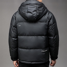 秋冬季连帽羽绒服男士加绒保暖连帽白鸭绒潮服休闲韩版外套，男装羽绒服，钱塘6003（原4033）