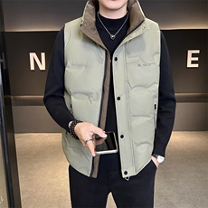 新款男士羽绒服马甲白鸭绒标309B-3-9853-P98，男装羽绒服，星座1409-3