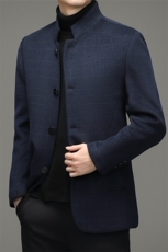 DZ92599钱塘2020-3新款时尚休闲立领冬季厚款中年男士夹克P250，男装夹克，钱塘207-3