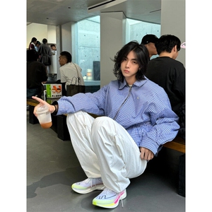 【有货】CLR3033CC-特P78 双面穿拼接格子翻领夹克外套男女图片