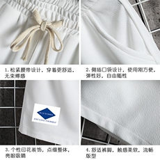 MK37061-P15冰丝短裤男士大码宽松休闲五分裤男运动中裤网格，男装休闲裤，电商A040A