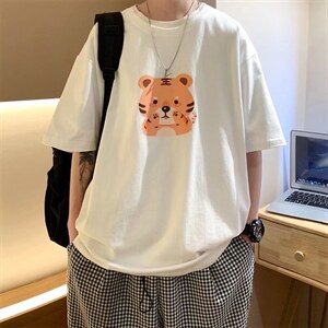 男圆领T恤宽松短袖T508P30图片