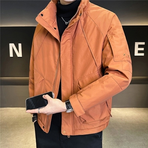 2532-P238-M-3XL标90绒店主风简约休闲立领简约男士百搭羽绒服图片