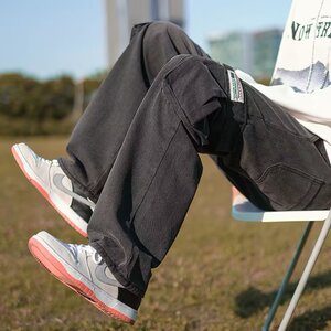 牛仔裤男秋季潮大码休闲裤子高街N5004P45图片