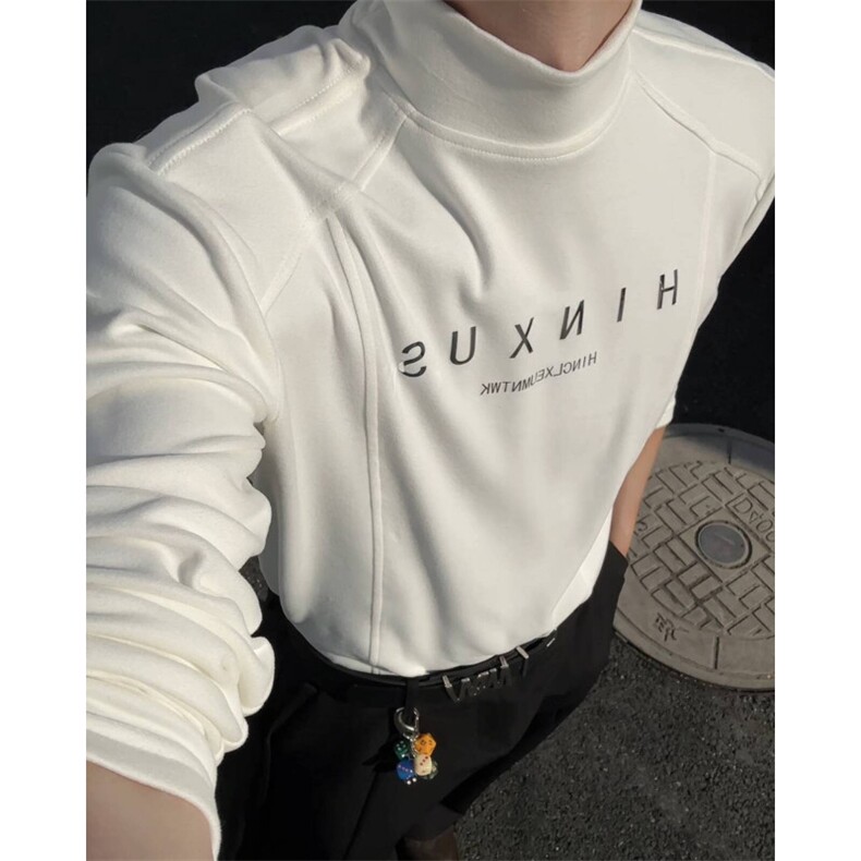 秋冬宽松休闲德绒长袖T恤打底衫XZ808B-WH113-特P23，男装T恤，星座808B