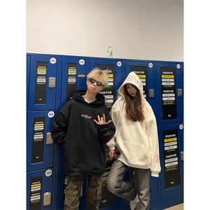 新款美式复古连帽卫衣男款重工刺绣重磅帽衫上衣帽衫图片