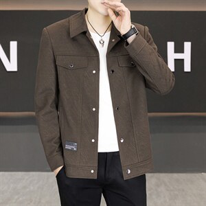 春季夹克男高品质翻领外套型男商务休闲百搭青年外套男S2605-P88，男装夹克，星座310B-3