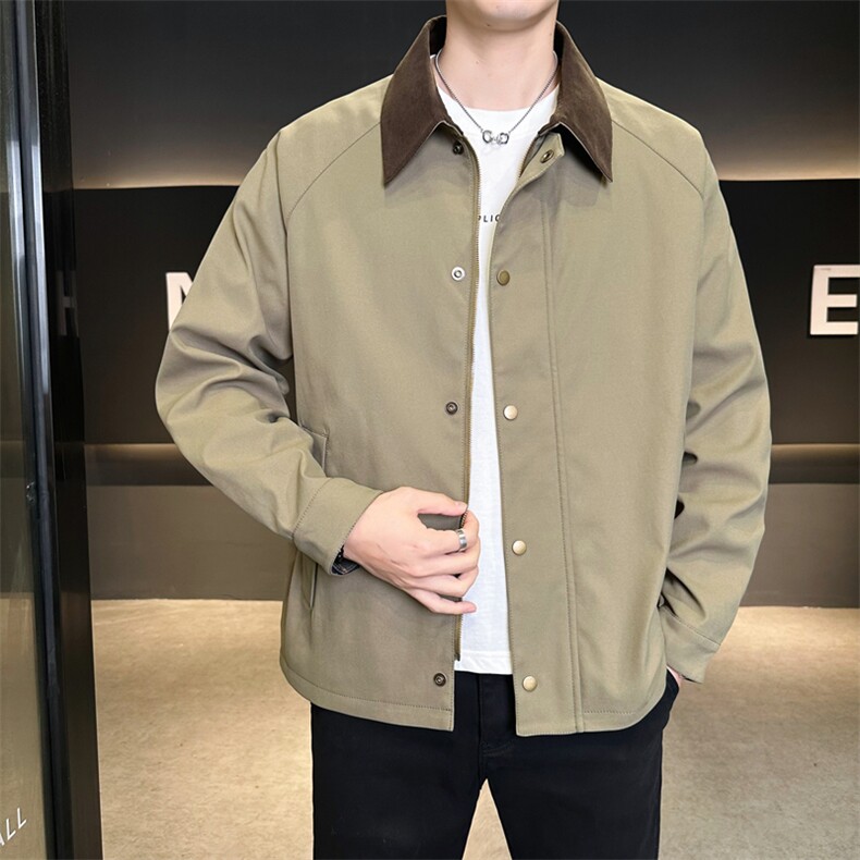 翻领夹克男春季简约宽松潮流百搭上衣服JK268-P78,男装夹克,星座308B-2