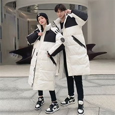 长款棉服男女冬季2025新款加厚保暖防风连帽防寒情侣外套，男装棉衣，星座506A