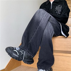 日系复古渐变休闲长裤2024春季新款韩版宽松百搭牛仔裤K5971-P36，男装牛仔裤，星座512-2