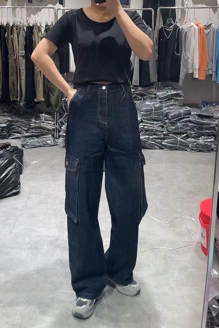 秋装牛仔工装多袋裤,女装其它,菲库feiku