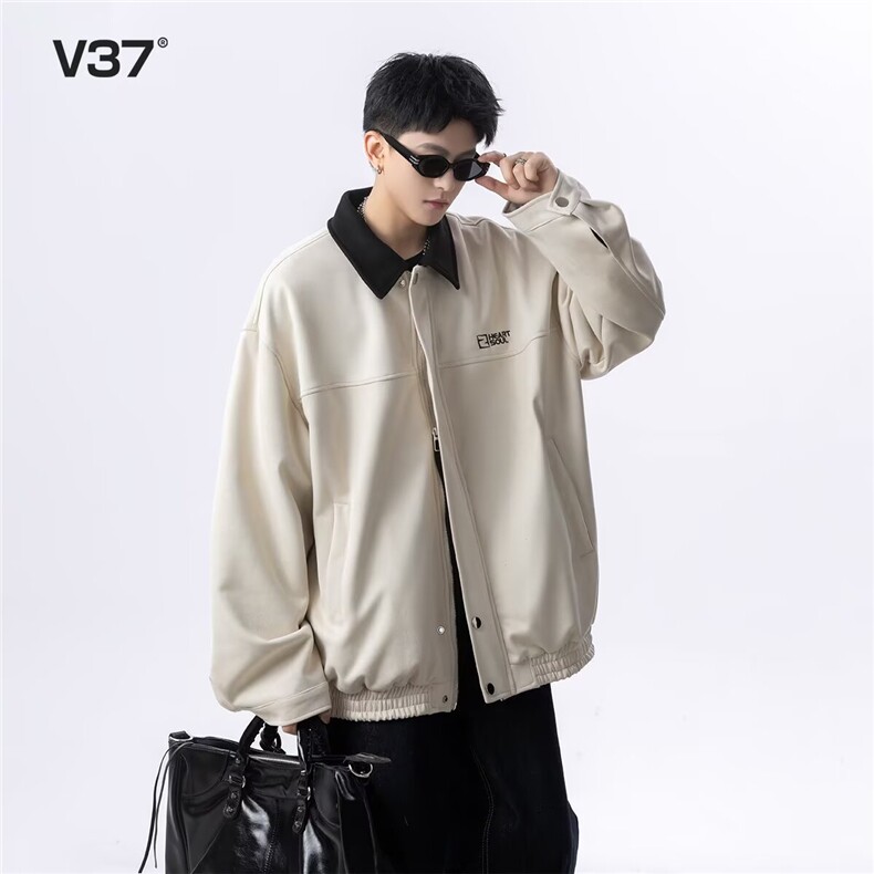 底特律工装夹克男春季宽松撞色翻领休闲圣达菲外套潮HHB396 P59图片
