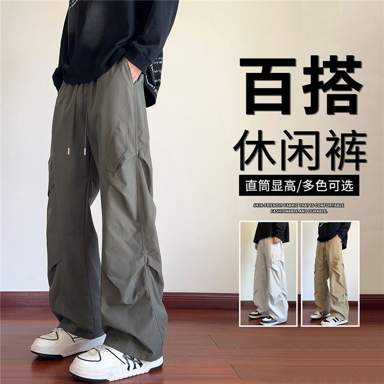 抖音品质工装冲锋裤男透气美式机能长裤A146-GY585特p25量大优,男装休闲裤,HDA146