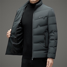 主推秋冬男士中老年50绒子羽绒服外套休闲短款白鸭绒羽绒服，男装羽绒服，钱塘723