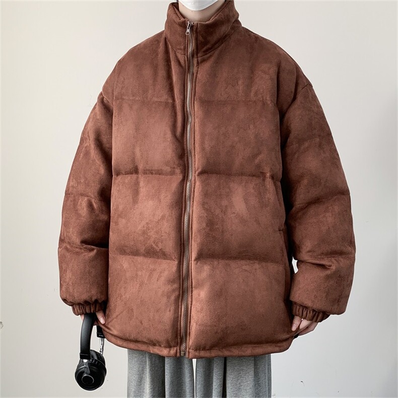 电商DSA028-KBMYC冬季新款麂皮绒立领棉衣男,男装棉衣,电商A028