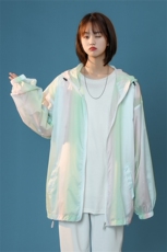F3050/P38新款七彩防晒衣男夏季防晒服宽松遮阳运动薄款外套夹克，男装夹克，电商A141
