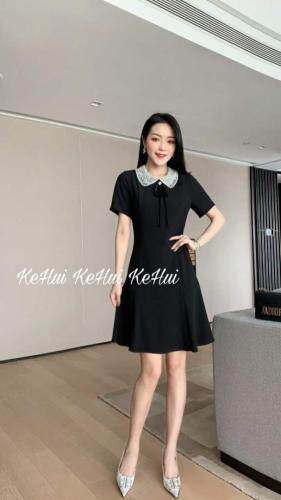 【现货】夏季新款带领珠双层领连衣裙，女装连衣裙，珂 慧