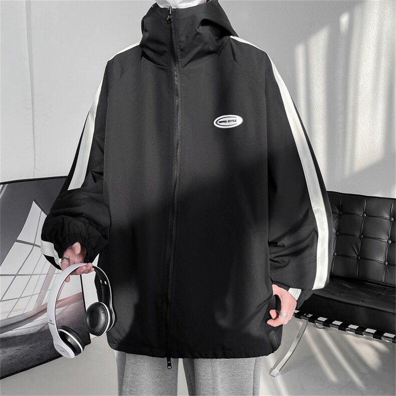 JK9012/P70春装新款两面服中性风夹克男防水冲锋衣宽松外套两面穿,男装夹克,电商A141