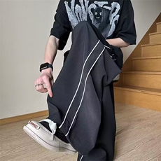 加绒美式高街运动裤男宽松潮牌垂感宽松阔腿RA784P45，男装休闲裤，星座1116-2