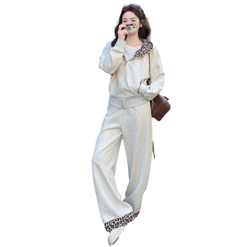 【新款】美式豹纹连帽卫衣套装088-9827P195K318,女装套装/套裙,2C088