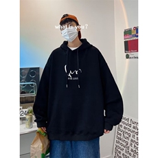 350g华棉潮牌印花连帽卫衣男女休闲春秋宽松时尚上衣5057-P43网图，男装卫衣，电商B245