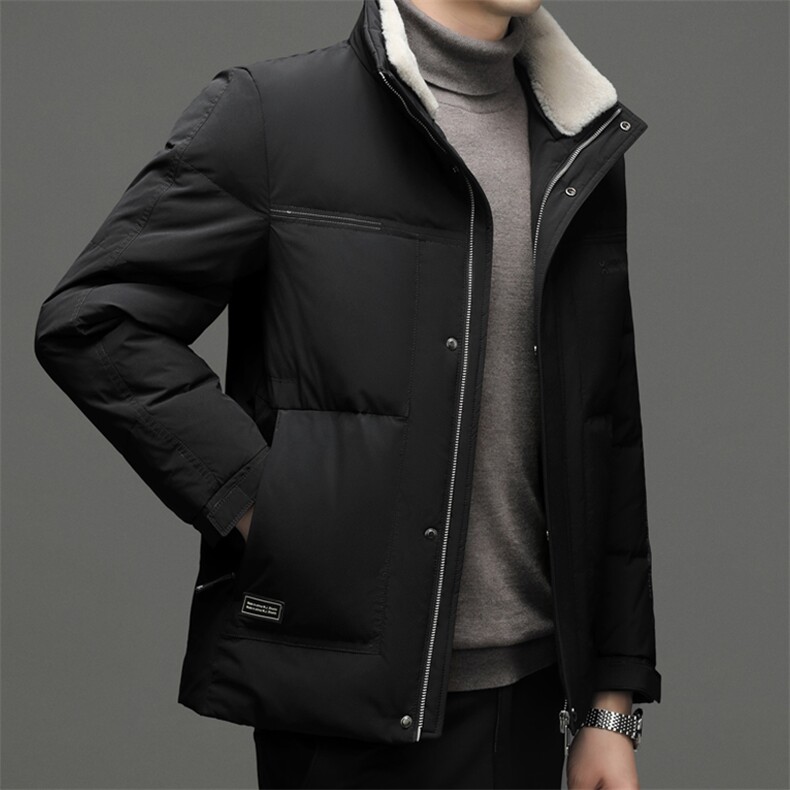 DF22607钱塘2020-2冬季厚款商务休闲立领中年男士羽绒服P260,男装羽绒服,钱塘207-2