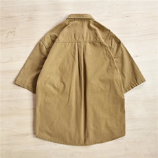 多口袋短袖衬衫男夏季加肥加大码宽松休闲工装半袖寸衣LS133P43，男装T恤，星座1013-5