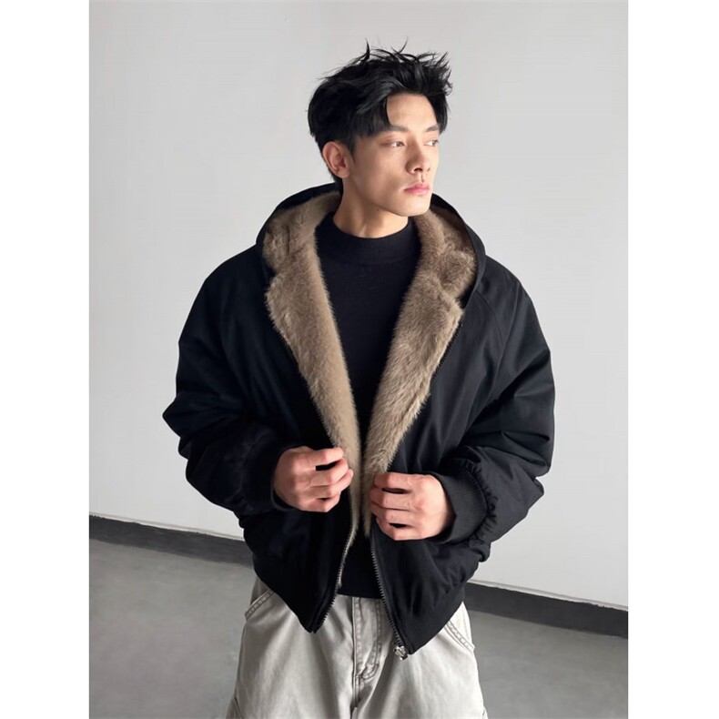 网图老钱风Cleanfit净版加绒不掉毛座山雕棉服外套W1897/特P95,男装棉衣,电商B350