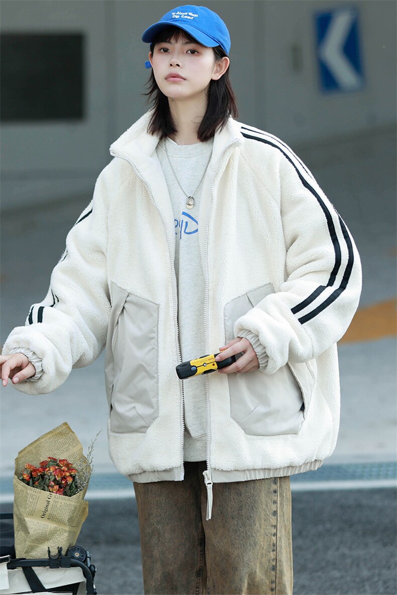 2024冬款中性加绒加厚棉衣羊羔绒立领外套男女8339-P125控价178,男装棉衣,电商A441-1